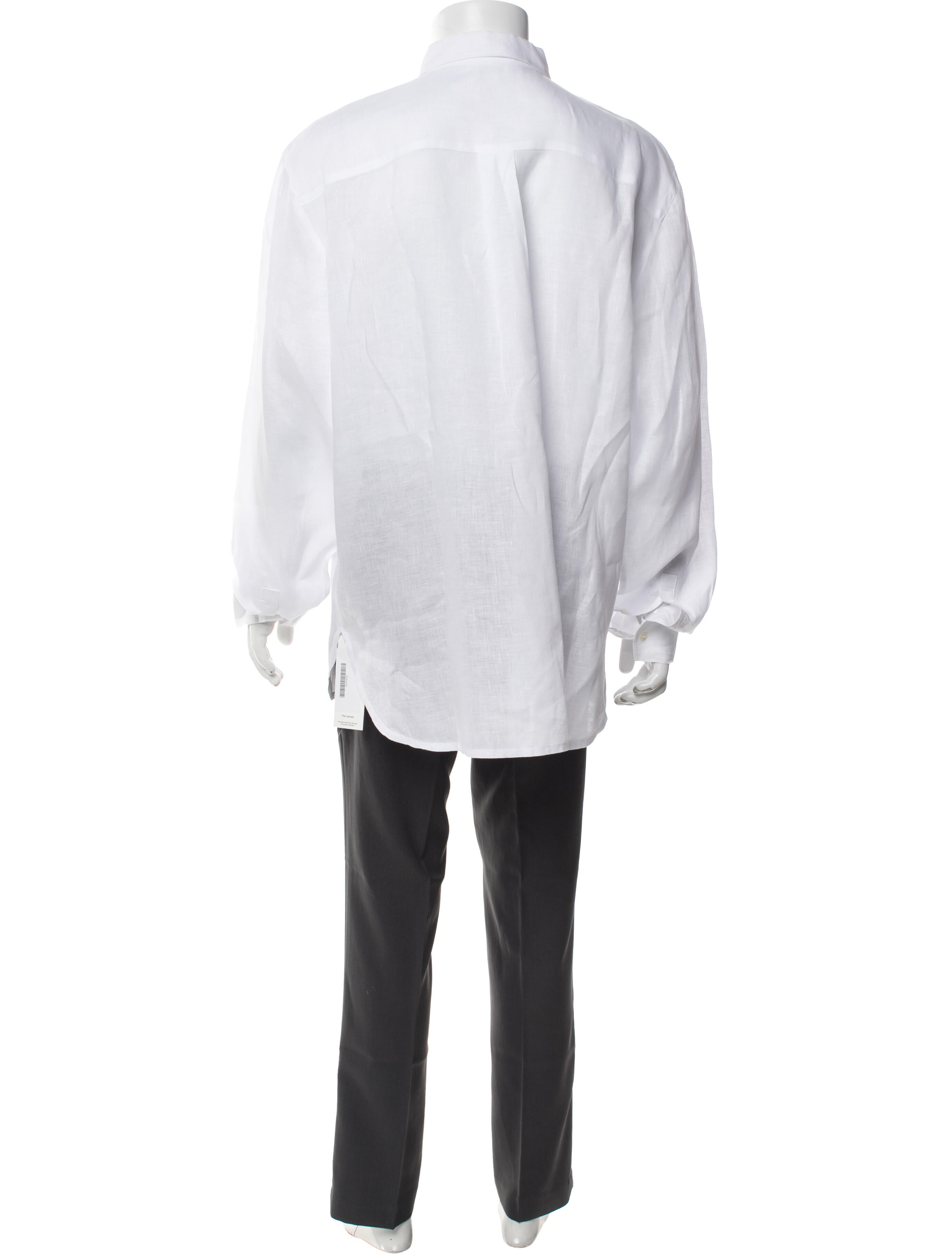 James Perse Linen Long Sleeve Tuxedo Shirt